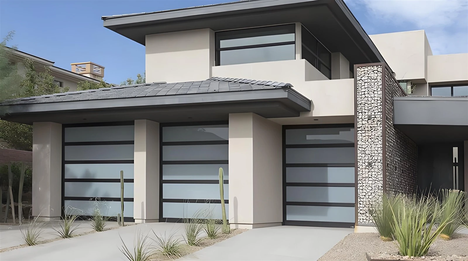 Custom Modern Frosted Garage Doors Features Custom Modern Frosted Garage Doors Features