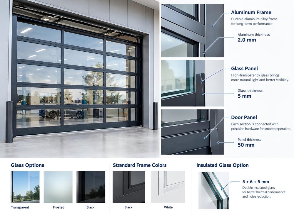 Custom Commercial Glass Sectional Door Custom Commercial Glass Sectional Door